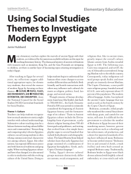 Using Social Studies Themes to Investigate Modern Egypt