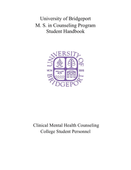 University of Bridgeport MS in Counseling Program Student Handbook