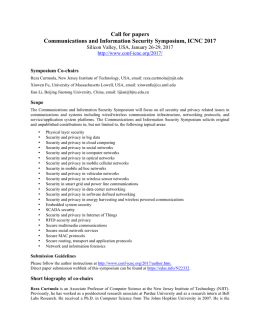 Call for papers Communications and Information Security