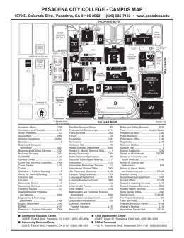 PCC Campus Map - Pasadena City College