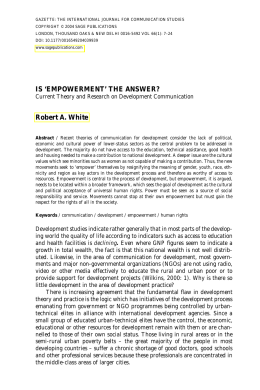 IS `EMPOWERMENT` THE ANSWER? Robert A. White