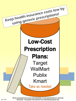 Low Cost Prescription Plans