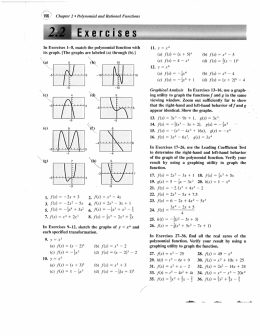Chapter 2 ` Polynomial and Rational Functions
