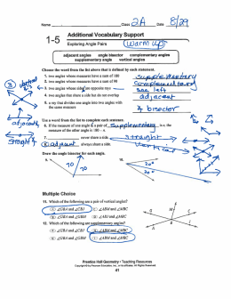 Additional Vocabulary Support
