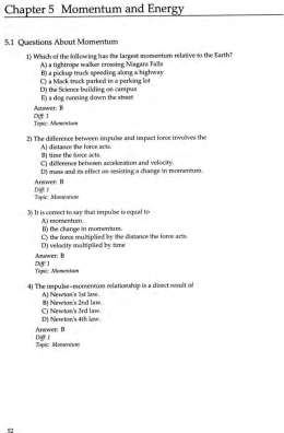 Chapter 5 Momentum and Energy