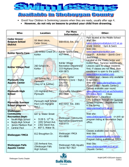 Swim Lessons throughout Sheboygan County