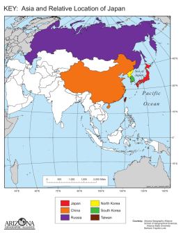 KEY: Asia and Relative Location of Japan