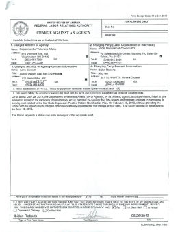 UNITED STATES OF AMERlCA FOR FLRA USE ONLY