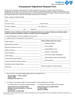 Overpayment Request Form