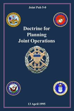 JP 5-0 Doctrine for Planning Joint Operations