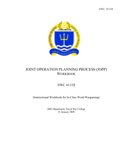 Joint Operation Planning Process (JOPP)