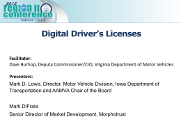 Digital Driver`s Licenses