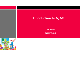 Introduction to AJAX