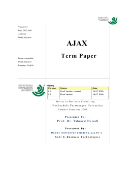 Ajax final term paper - Hochschule Furtwangen