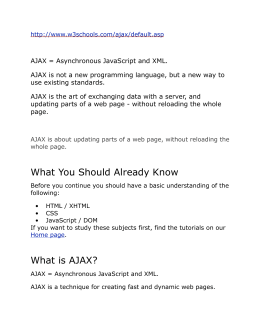 What You Should Already Know What is AJAX? - iscte-iul