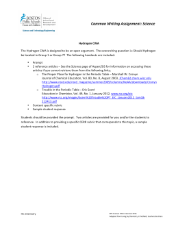 Hydrogen - BPS Science