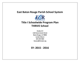 East Baton Rouge Parish School System – Title I