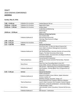 DRAFT 2016 EASFAA CONFERENCE AGENDA