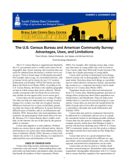the U.S. census Bureau and american community Survey