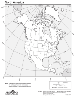 North America map - Arizona Geographic Alliance