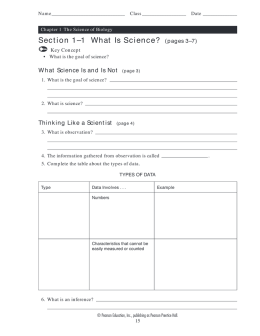 Prentice hall Biology Worksheets - Stjohns