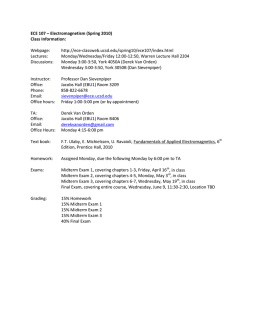 ECE 107 – Electromagnetism (Spring 2010) Class Information