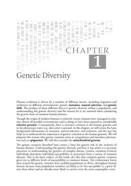 Genetic Diversity CHAPTER