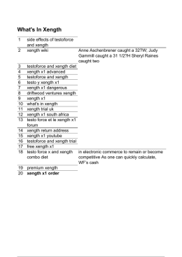Xength X1 - Testo Force X And Xength Combo Diet