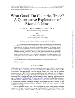 What Goods Do Countries Trade? A Quantitative