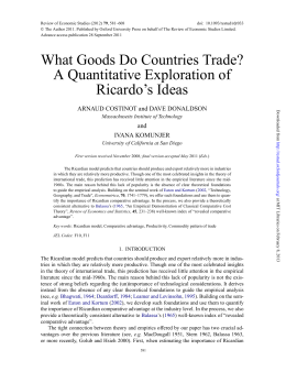 What Goods Do Countries Trade? A Quantitative