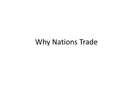 Why Nations Trade