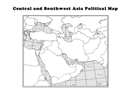 Central and Southwest Asia Political Map