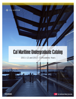 Cal Maritime Undergraduate Catalog