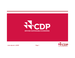 www.cdp.net | @CDP Page 1