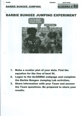BARBIE BUNGEE JUMPING EXPERIMENT