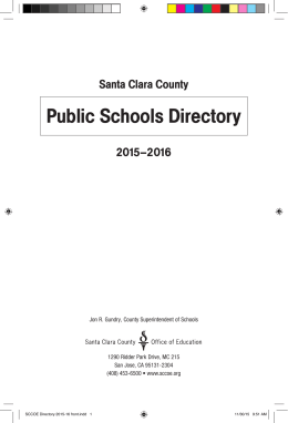 Public Schools Directory - Santa Clara County Office of Education