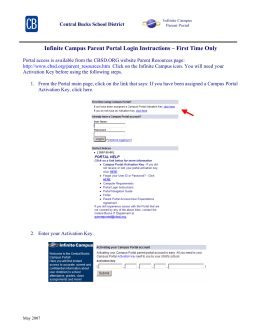 Infinite Campus Parent Portal Login Instructions – First Time Only