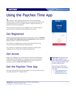 Using the Paychex Time App (Client Administrators)