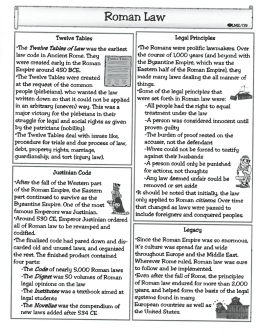 Roman Law Worksheet