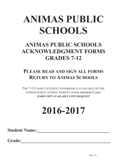 Acknowledgement Forms