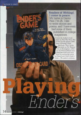 Playing Enders Game.