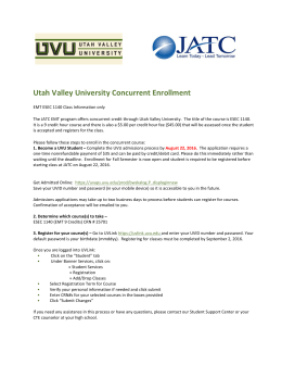 UVU Concurrent Enrollment