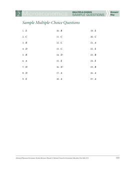 Micro Unit 2: practice questions answer key