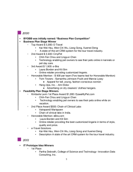 BYOBB was initially named: “Business Plan Competition” Business