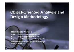 Object-Oriented Analysis and Design Methodology