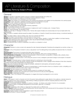 Literary Terms Handout