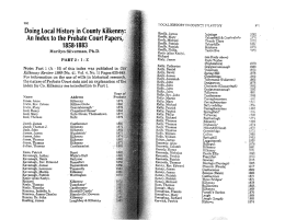 The Probate Court Papers for County Kilkenny