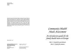 Community health needs assessment : an