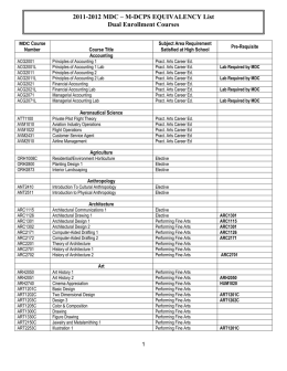 2011-2012 MDC M-DCPS EQUIVALENCY List Dual