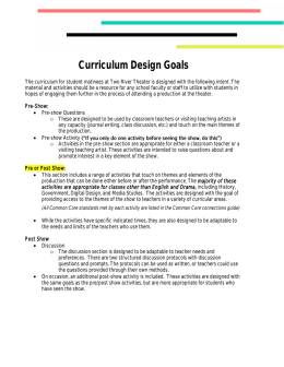 Curriculum Design Goals